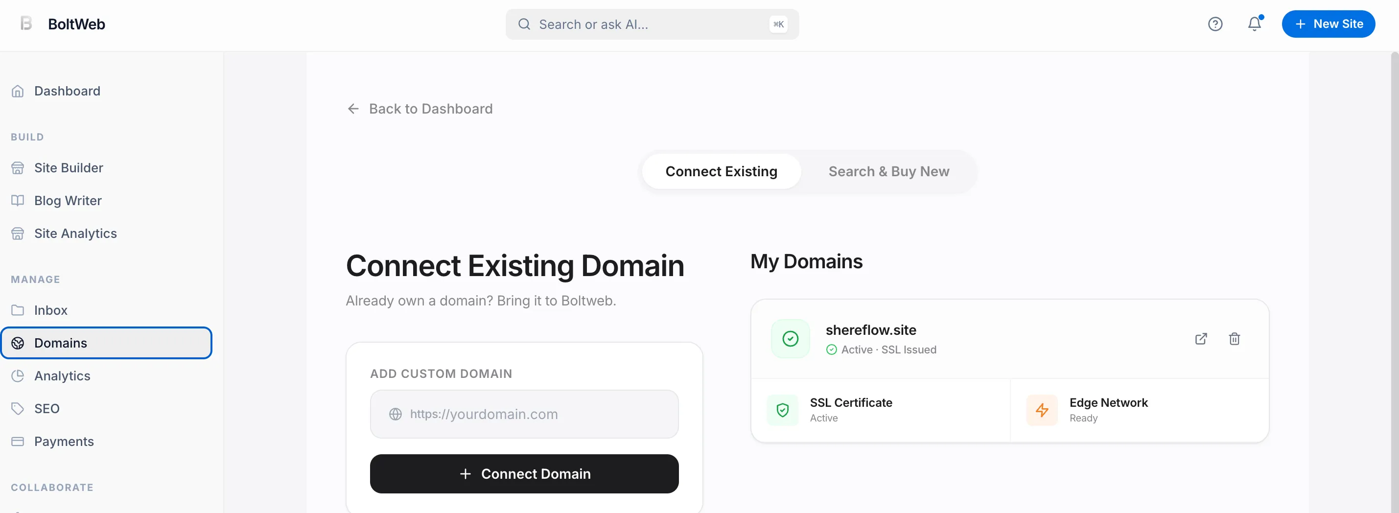 Root domain and www subdomain connection ensuring both URL variations load the website without errors