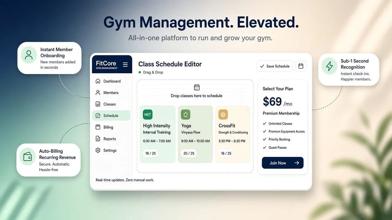 Clear gym membership plans and pricing tiers presented for easy decision making