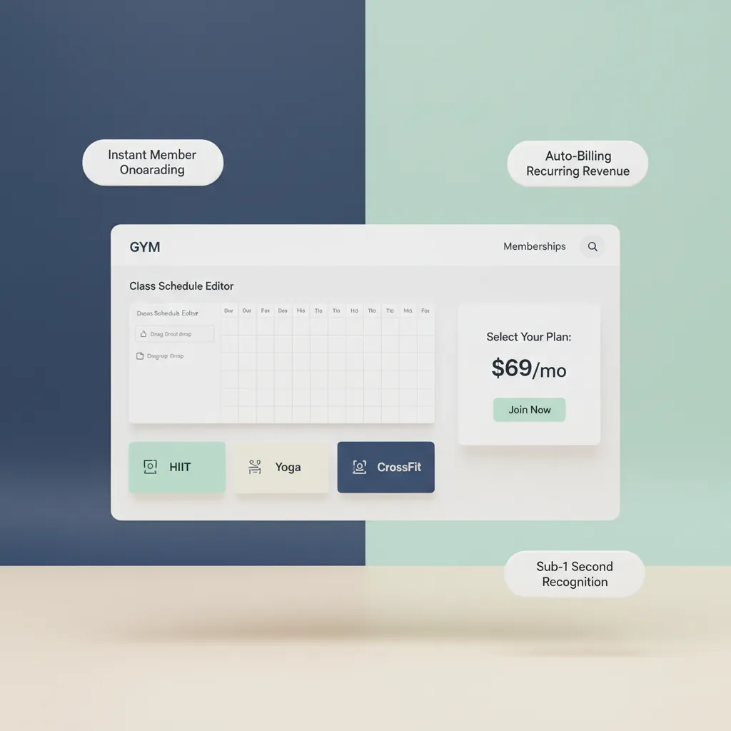 Easy gym website builder dashboard for updating class calendars and promo banners instantly