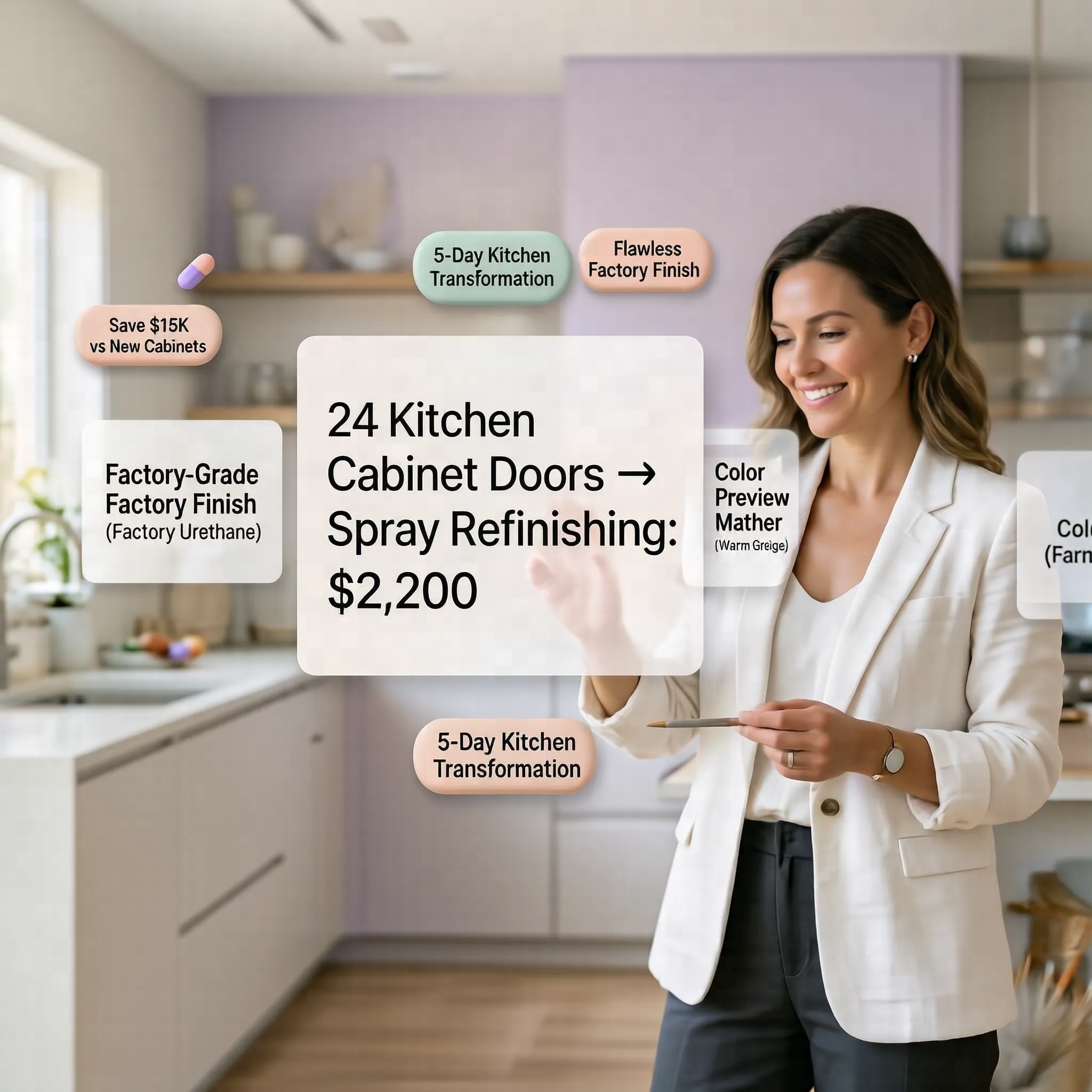 House painting quote page outlining primary cost drivers like surface preparation and paint grade