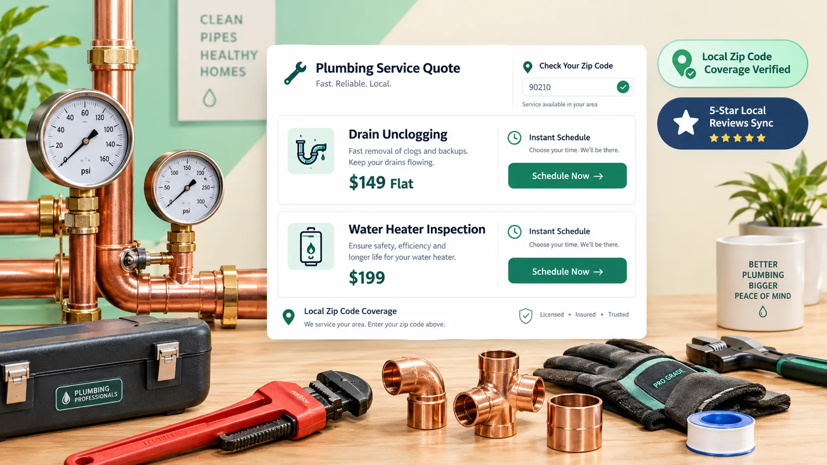 HVAC repair website service page keeping the conversion path connected with direct call actions