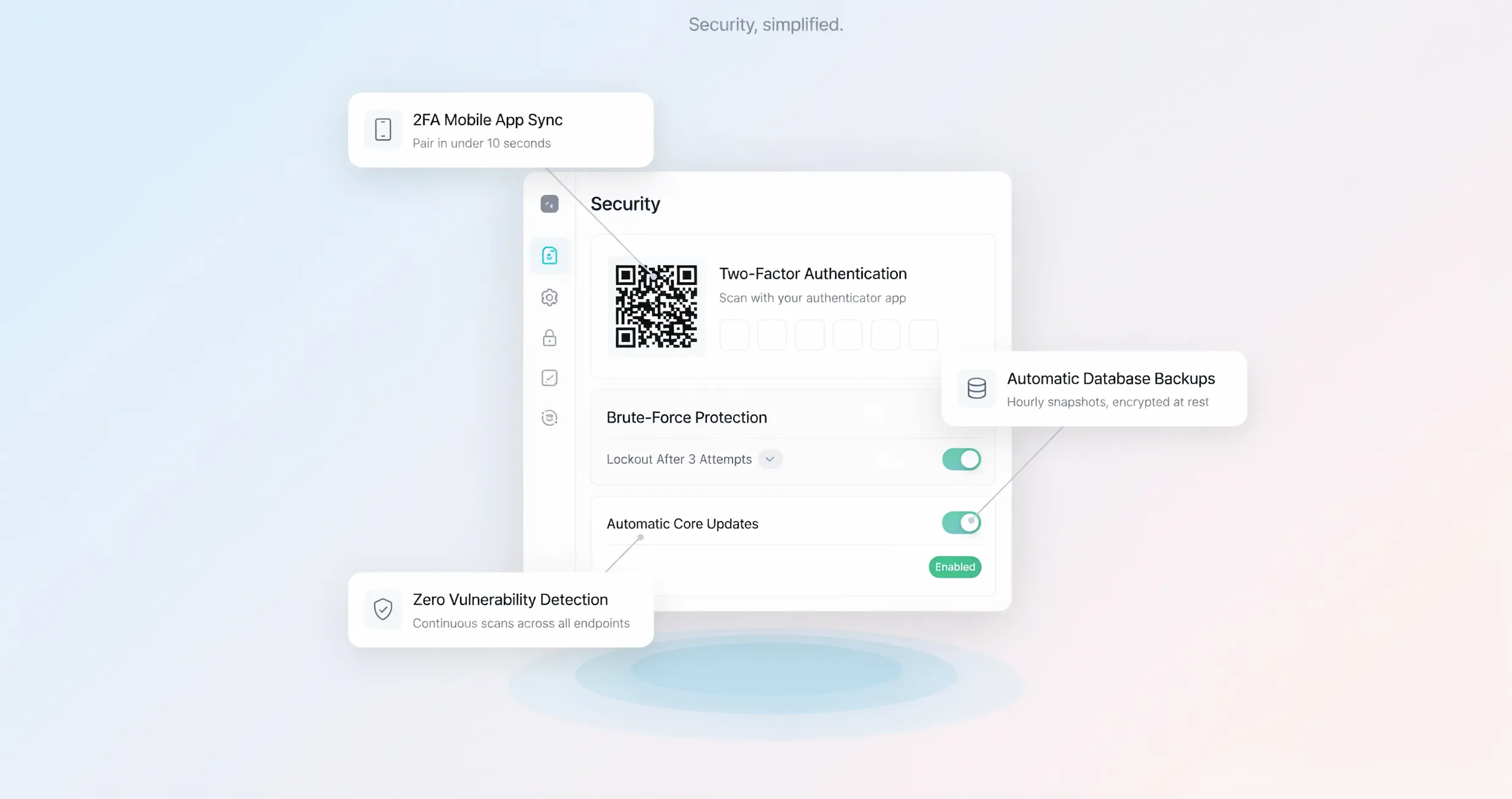 Configuring multi-factor authentication and website login security settings