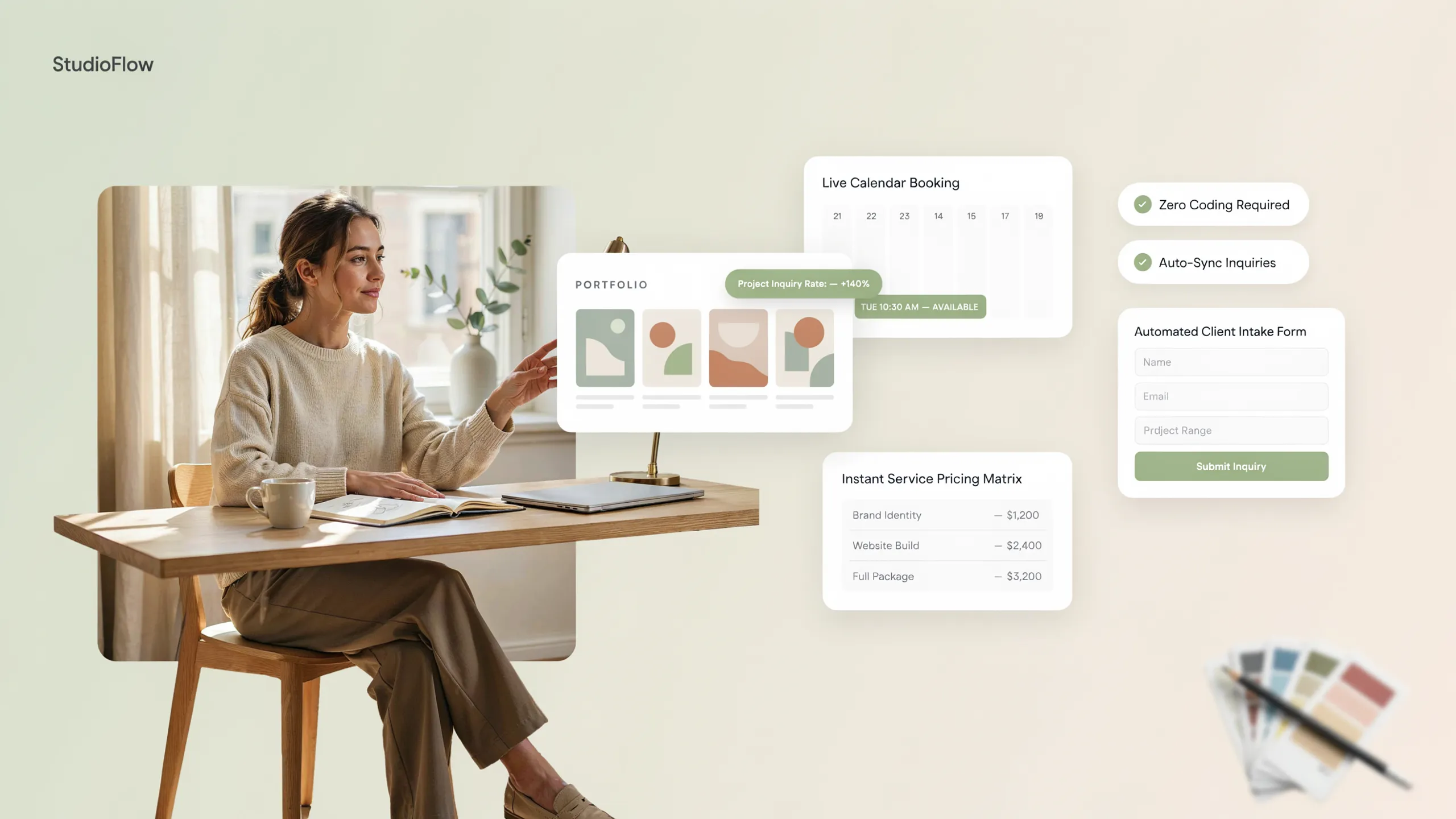 Standard business website layouts for local services and consultants
