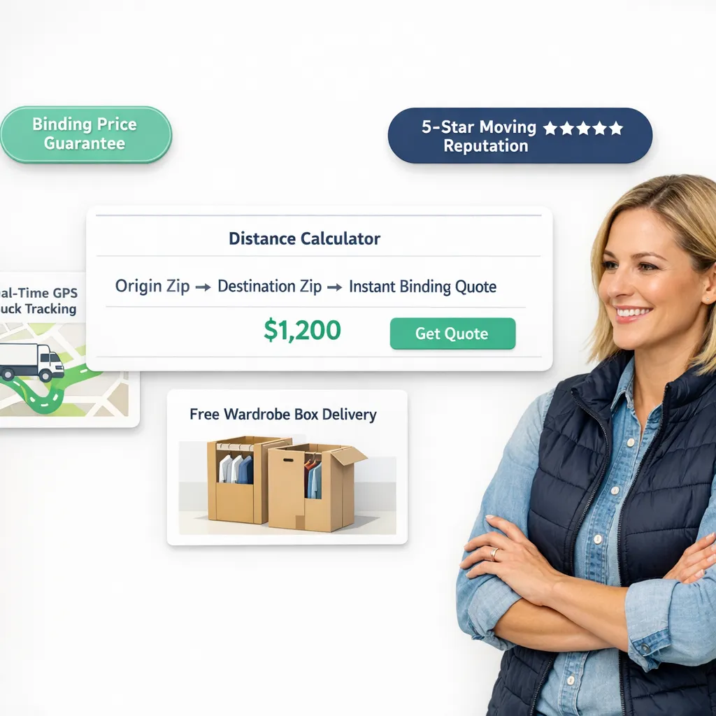 Website builder for a moving company turning casual visitors into booked moves